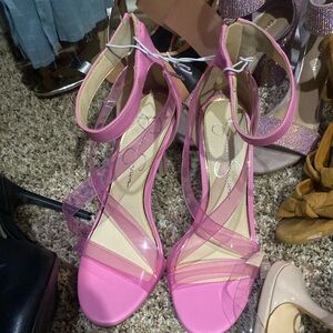 Pink Jessica Simpson heels 7.5 NWOT